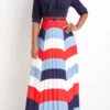 Navy Bowknot Wave Pattern Print Maxi Dress 1 Navy Bowknot Wave Pattern Print Maxi Dress -Ethereal Swim 333455 P 16885509811400